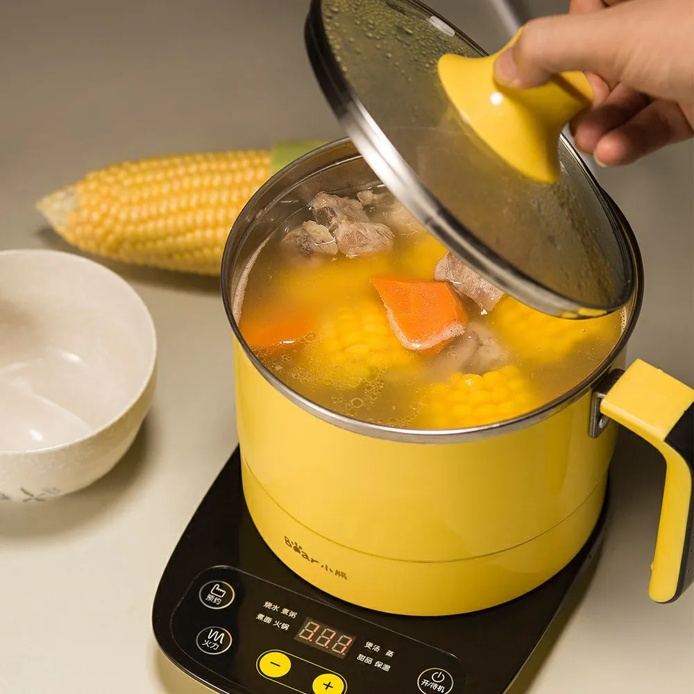 

220V Electric Hot Pot Multi Cooker Stainless Steel Multifunctional Electric Cooking Pot For Student Lunch EU/AU/UK/US Plug