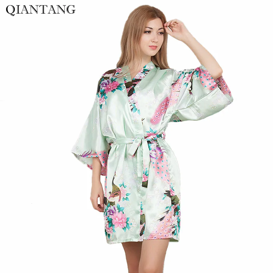 Халат невесты размера плюс свадебное кимоно мини халат для женщин из