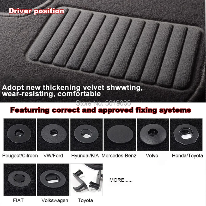 

smRKE For Mazda 6 Atenza Car Floor Mats Carpets Customized Antiskid Hydrophil Fiber Front & Rear Full Set LHD RHD