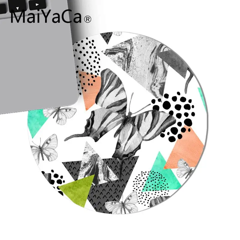 20x20cm Maiyaca тропические листья мраморный узор офисные мыши геймер мягкий круглый коврик для мыши игровой планшет, коврик для мышки игровой коврик для мыши 22x22 см - Цвет: 20x20cm
