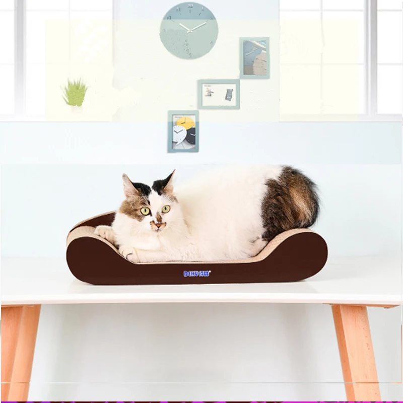 SMARTPET гофрированная бумага для домашних животных, Когтеточка для когтеточки, Когтеточка для задней части дивана, шлифовальные игрушки для ногтей, обучающие игрушки для кошек - Цвет: 325 Coffee 50cm