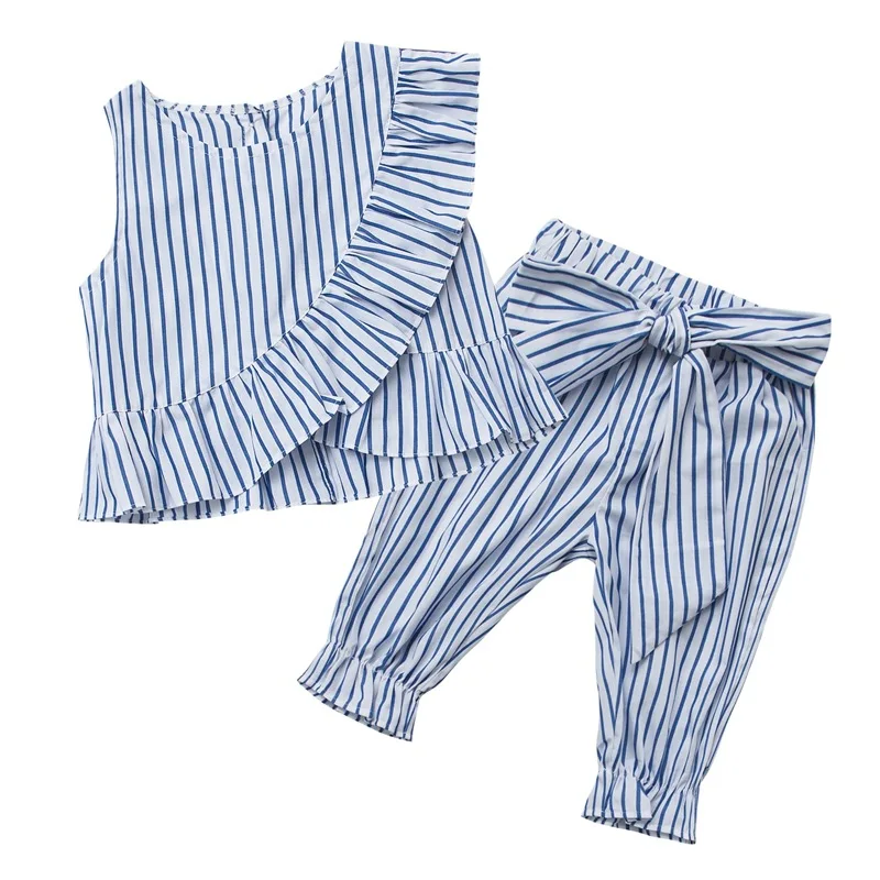 Комплект детской одежды из рубашки с оборками и брюк реглан бантом|clothing sets|set babyset