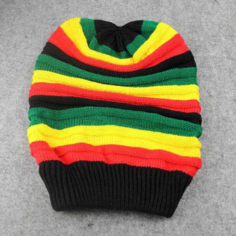 Ямайка Reggae Gorro раста Стиль хип Для мужчин зимние Шапки женский красный желтый и