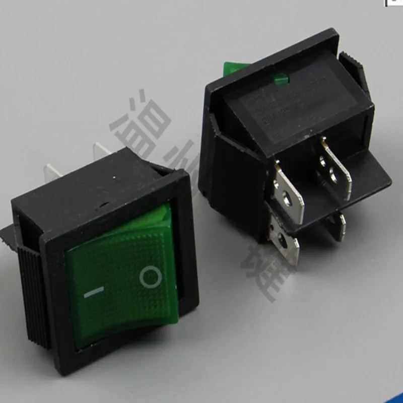Переключатель типа Green ship KCD4 201 4 фута 2 пилки с лампой 16 А 250 В|lamp switch|switch switchswitch |