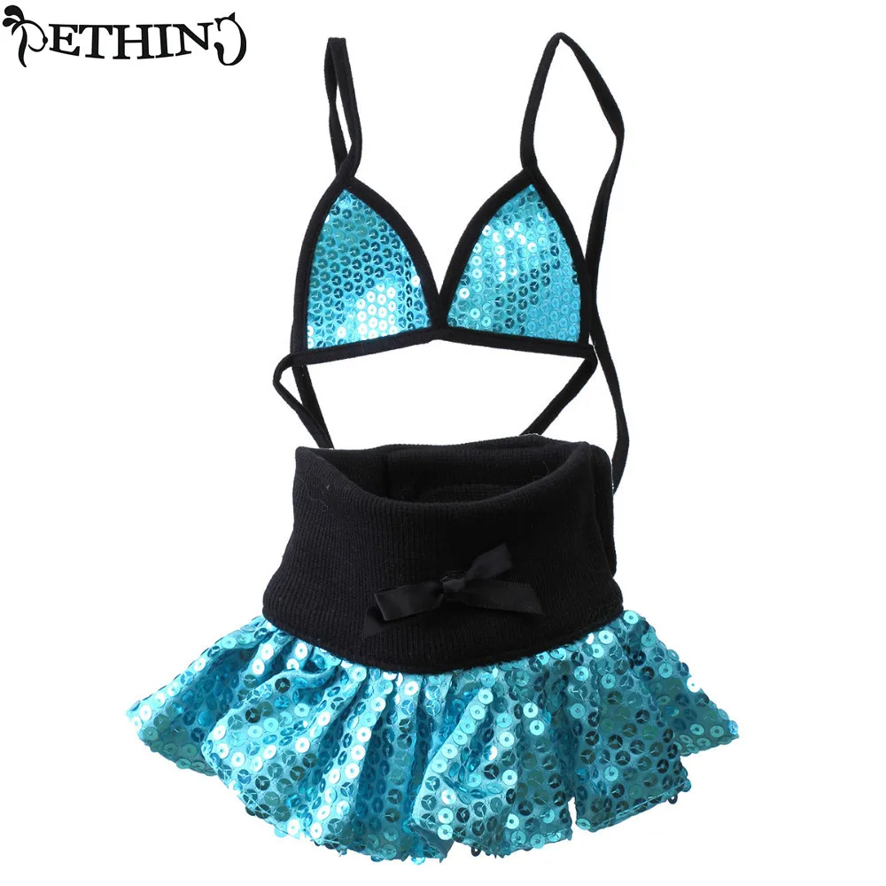 Новая разработка бикини Стиль собака платья летняя одежда для девочек блестящие