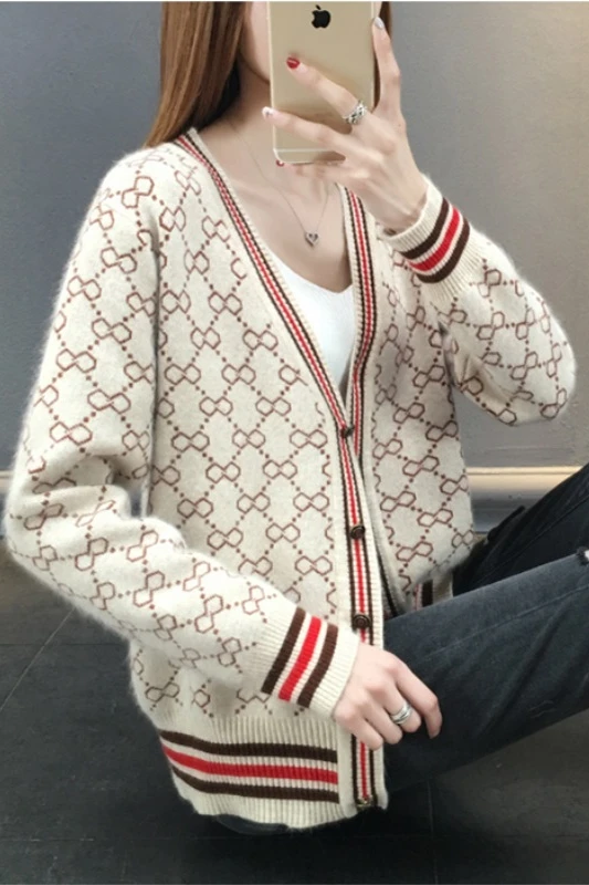 Autumn Women Casual Sweaters Sexy Ladies Loose Tops Jumpers Outwear Knitted Wear Coats Winter Jacket 2018 Korean Cardigans |