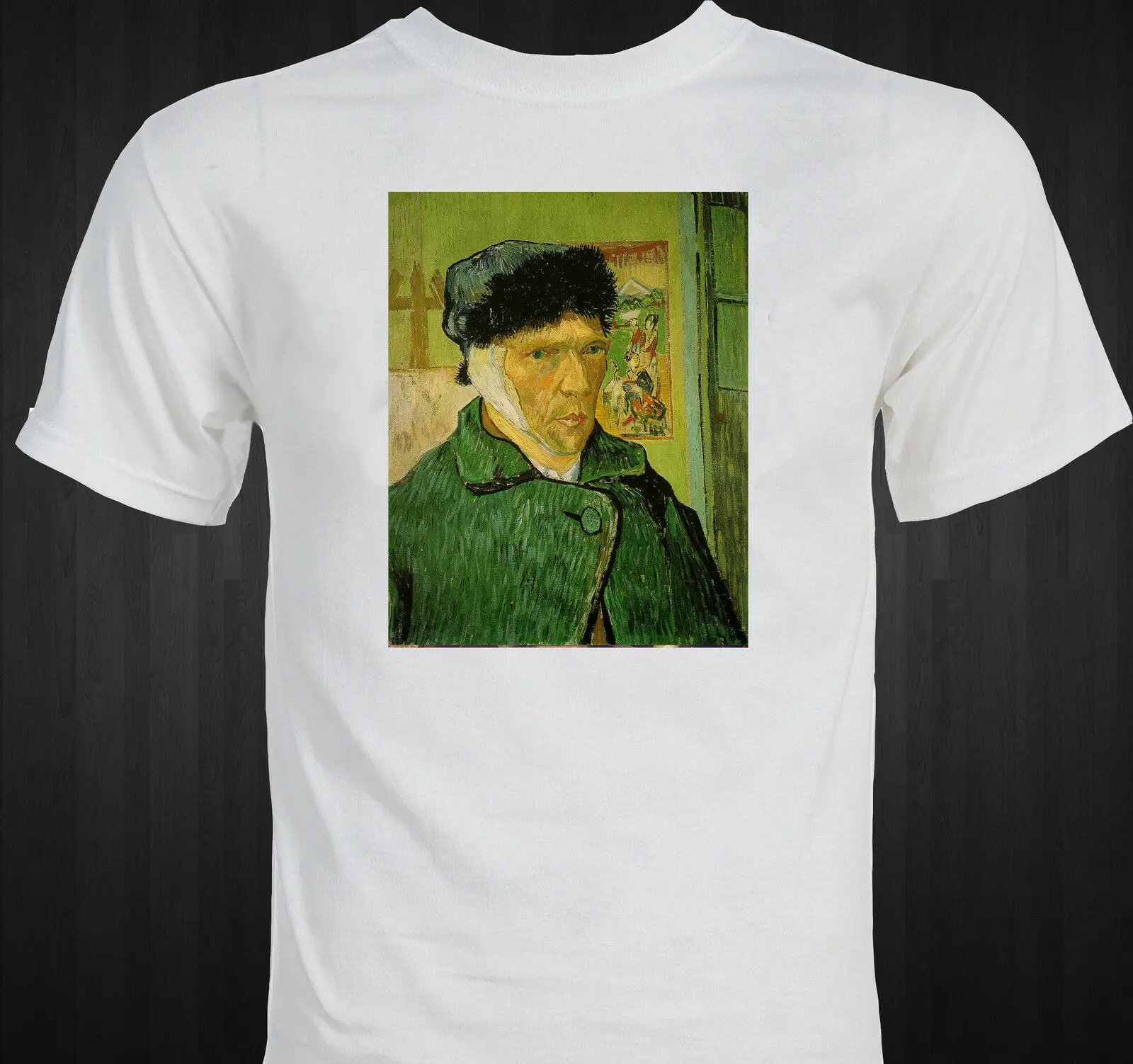 

Van Gogh Self Portrait Famous Impressionist Art T-Shirt new Fashion Graphic Letter Men Casual Cotton Short Sleeve T Shirt