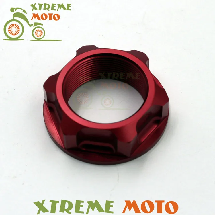 Красная заготовка с ЧПУ рулевой стержень гайка для Honda CR125 R 250R CRF250R 250X 450R 450X