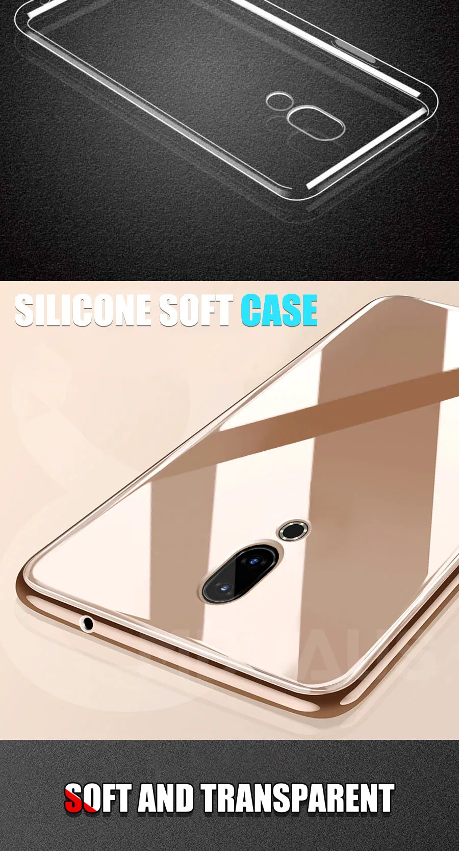 Ультратонкий Мягкий Прозрачный чехол из ТПУ для Meizu 16 th 15 Plus Lite 16X Pro 6 7 Plus M6 M5 M3 Note M6S M5S M3S M15 чехол s Чехол