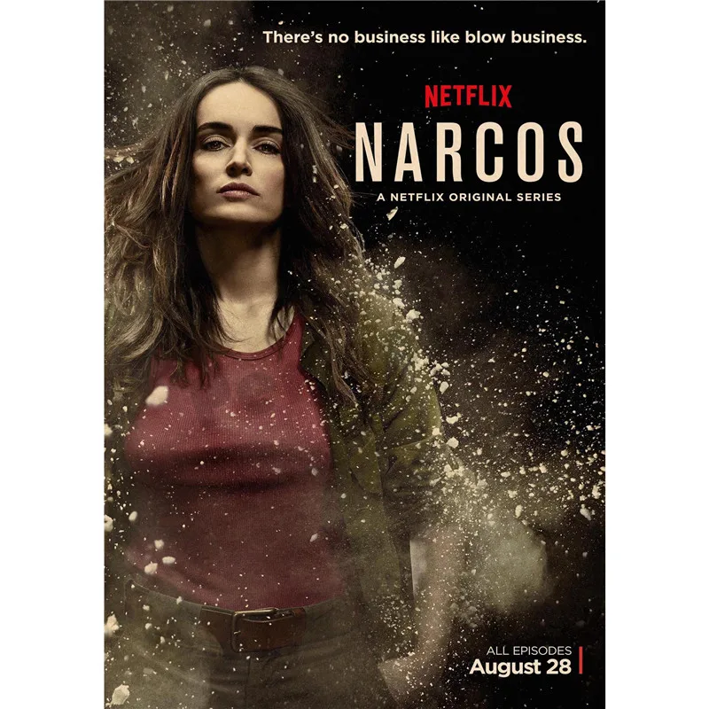 Розовый Narcos украшение для домашнего интерьера Крафт Фильм плакат рисунок core наклейки на стену - Цвет: Розовый