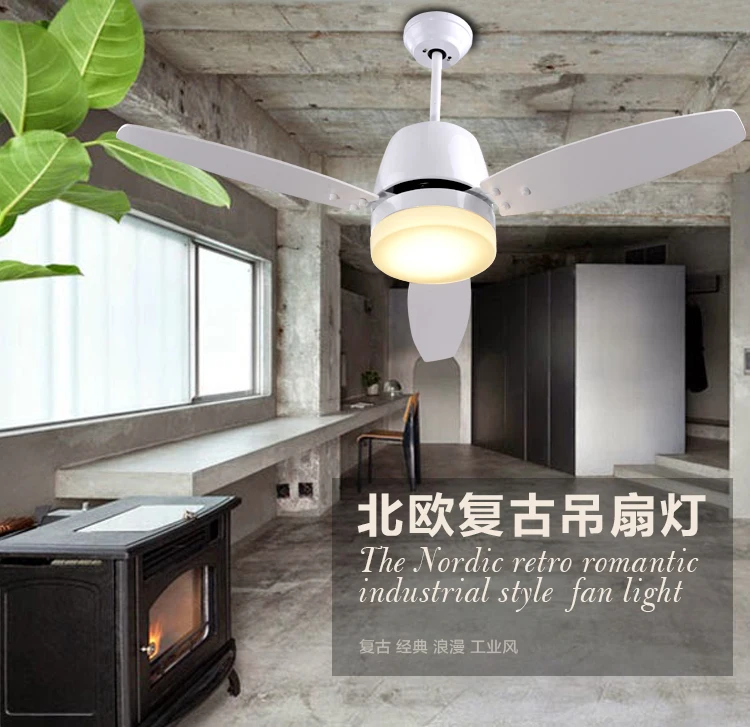 Потолочный подвесной вентилятор свет Лофт простой в американском деревенском