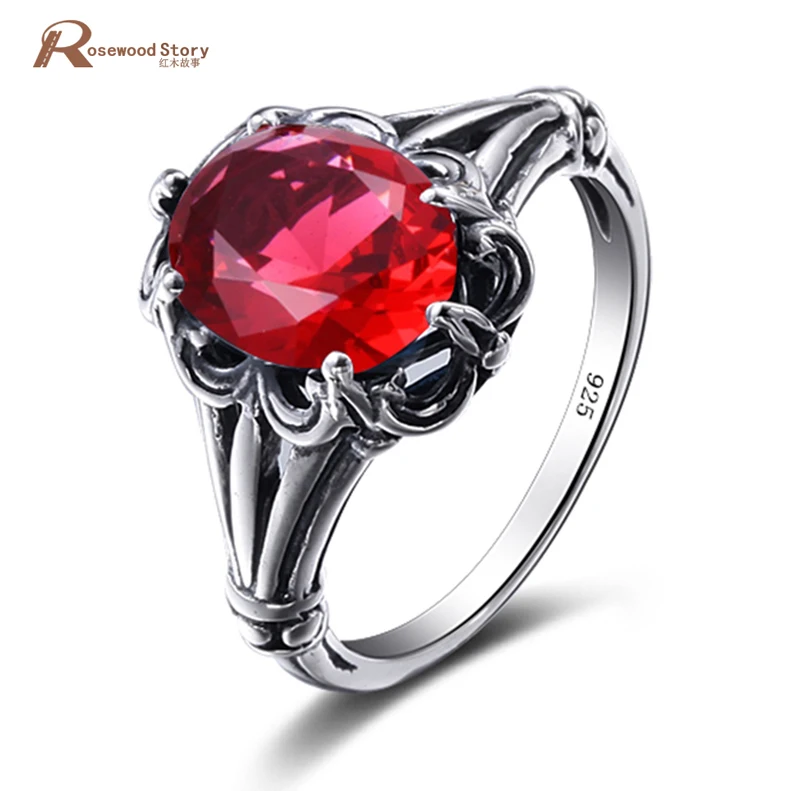 Настоящее ювелирное изделие из стерлингового серебра 925 пробы Винтажное кольцо