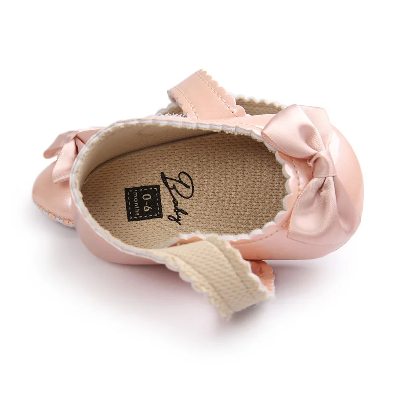 

Autumn Soft Sole Girl Baby Shoes PU First Walkers Baby Girl Butterfly-knot Shoes 0-18 Months Baby Moccasins Shoe
