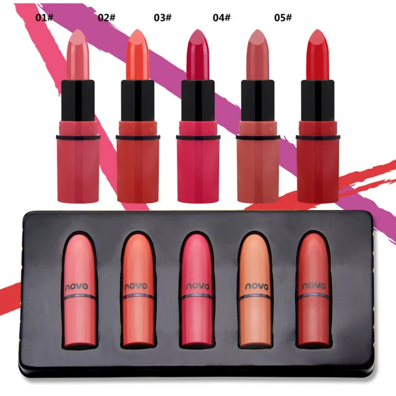 5 шт. мини бархатная матовая помада губная макияж долговечный устойчивый к