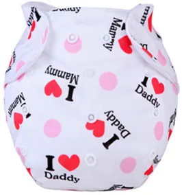 QD24 Pink Heart 10 шт./партия, детские подгузники, детские тканевые подгузники, многоразовые подгузники, регулируемый по размеру подгузник, 14 стилей,, можно отследить QD24 - Цвет: QD24 Pink Heart
