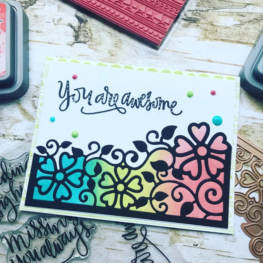 YJ Kant Metalen stansmessen frame craft snijden sterven трафарет для тиснения voor handgemaakte Papieren kaart maken scrapbookin |