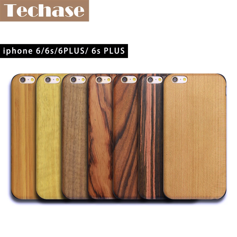 Techase IMD Деревянный чехол для iPhone 6s ультра-тонкие чехлы телефонов 7 Plus жесткие