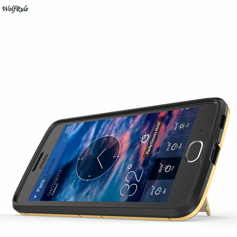 Для Motorola Moto G5 чехол для Plus Бампер ТПУ и ПК держатель защитная задняя крышка