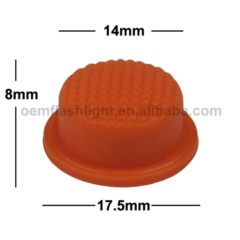 Силиконовые колпачки 14 мм (D) x 8 (H) оранжевые (10 шт.)|orange|tailcap |