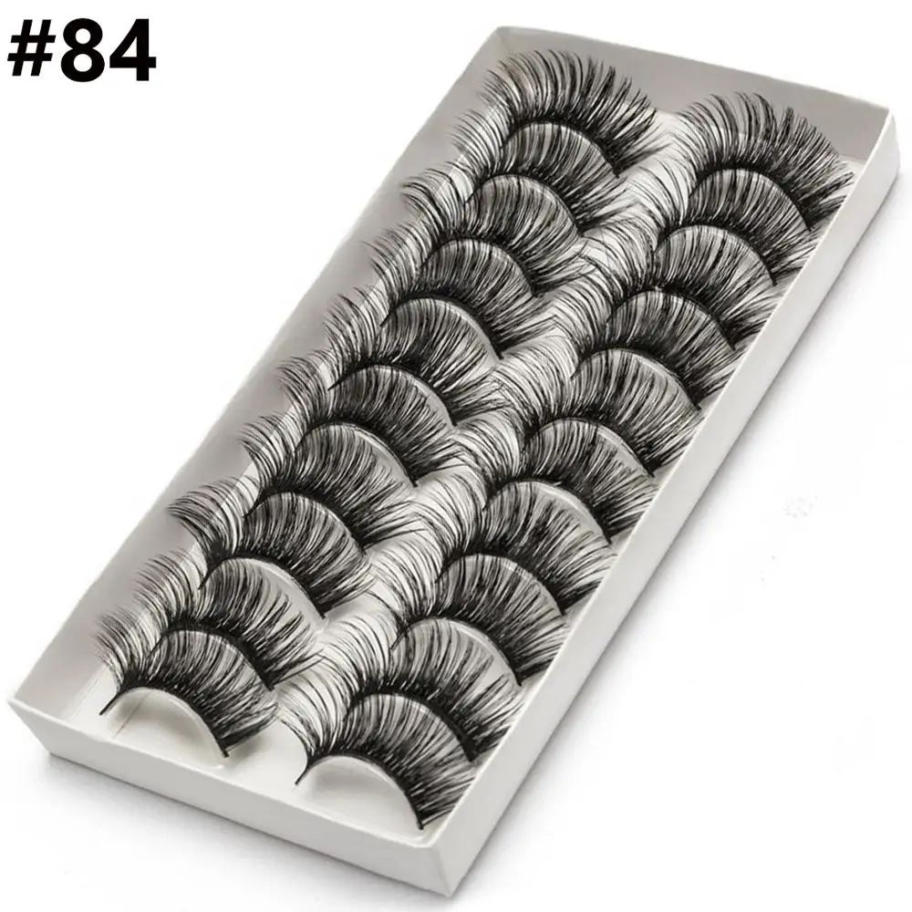 10Pairs/Pack Cheap 3D Mink Lashes Eyelash Natural False Eyelashes Fake Long Makeup Faux Extension Beauty | Красота и здоровье