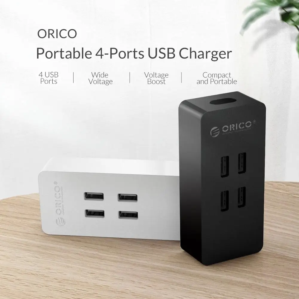 Смарт зарядное устройство ORICO Mini 4 порта USB 5V2.4A * макс. выход 20 Вт настольное для