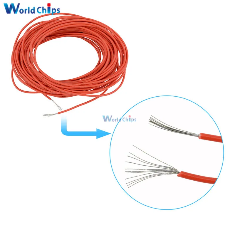 Гибкий многожильный проводной кабель 24 AWG желтый/синий/красный/черный 10 м 300