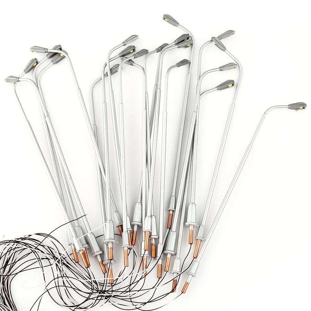 

20pcs Model Train Railway Architecture Street LED Lights Lamp Lamppost HO 1:100