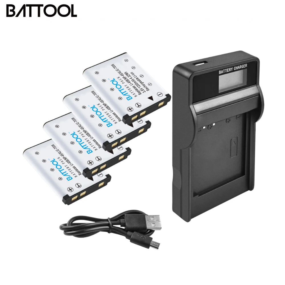 Battool NP-45,NP-45A NP-45S NP45,NP45A LI40B Battery+LCD Charger for Fujifilm FinePix Z30,Z10fd,Z250fd,Z110,Z700EXR,J10 L10