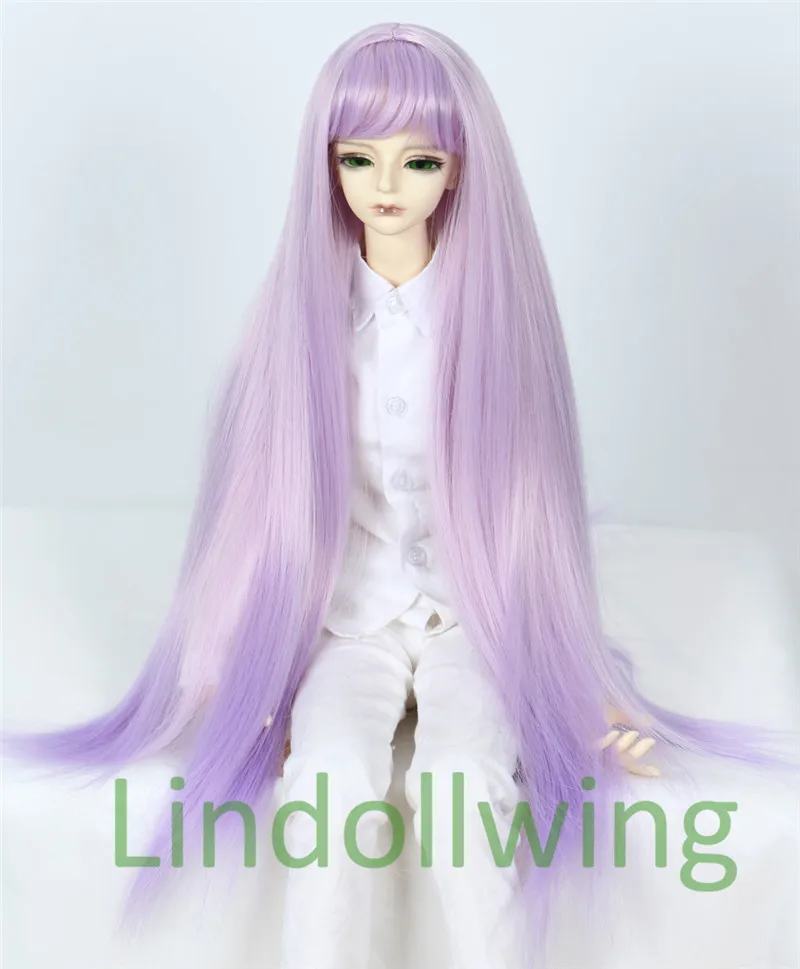 1/3 BJD парик Pullip Dal DD SD LUT Dollfie кукла 8 9 дюймов Длинные розовые фиолетовые смешанные
