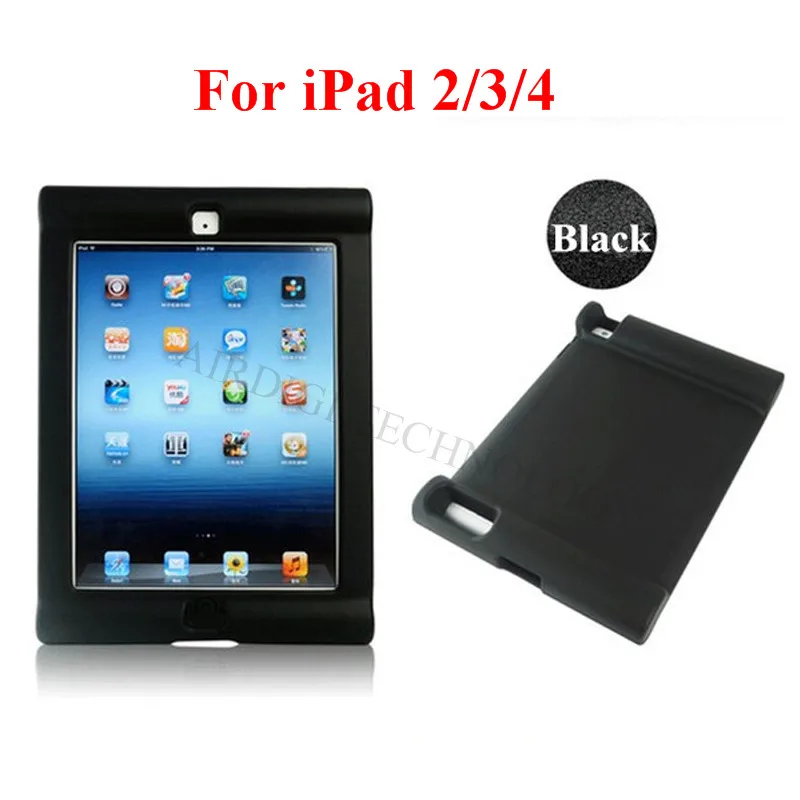 black for ipad 2 3 4 Противоударный Защитный чехол для Apple iPad 2/3/4 силиконовый ударостойкий чехол Крышка для дома Для детей с бесплатной доставкой - Цвет: black for ipad 2 3 4