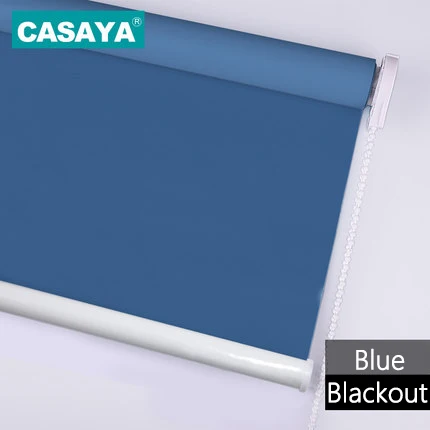 Blackout blue Customized Size Daylight/ Blackout Roller Blinds Office Kitchen Bed Room window blinds dark grey white grey - Цвет: Blackout blue
