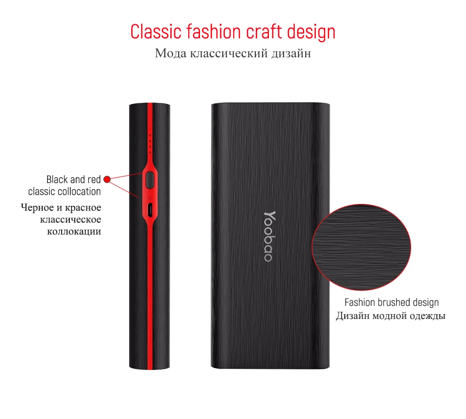 Yoobao 18650 power Bank 10000 мАч Быстрая зарядка PoverBnak 2 USB портативное зарядное устройство Внешняя батарея power Bnak для Xiaomi Mi 6 5 телефонов