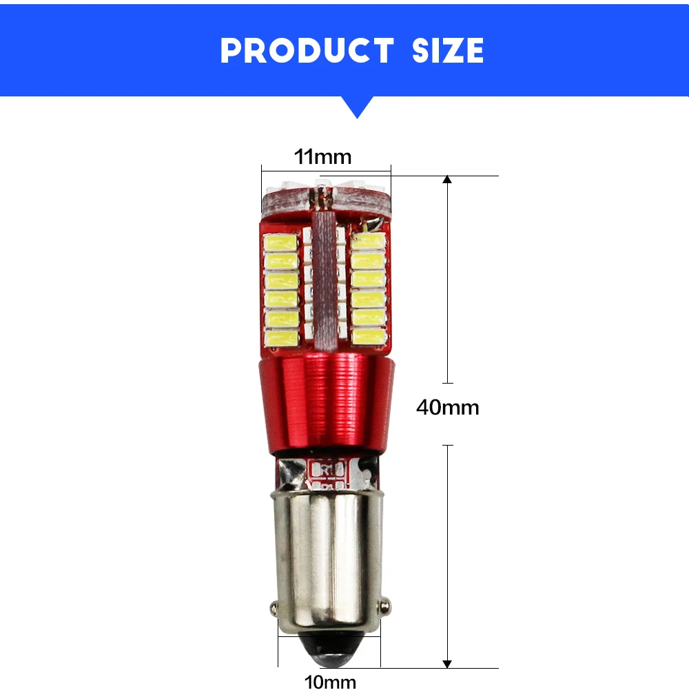 AEING 1*12V BAX9s 64132 H6W 57SMD No OBC/Canbus Error Free Led Wedge Parking/indicator/Dome Map/License Plate Light lamp Bulbs