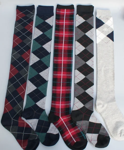 Гольфы для девочек гольфы девушек в клетку|high stockings|knee socksover knee socks |
