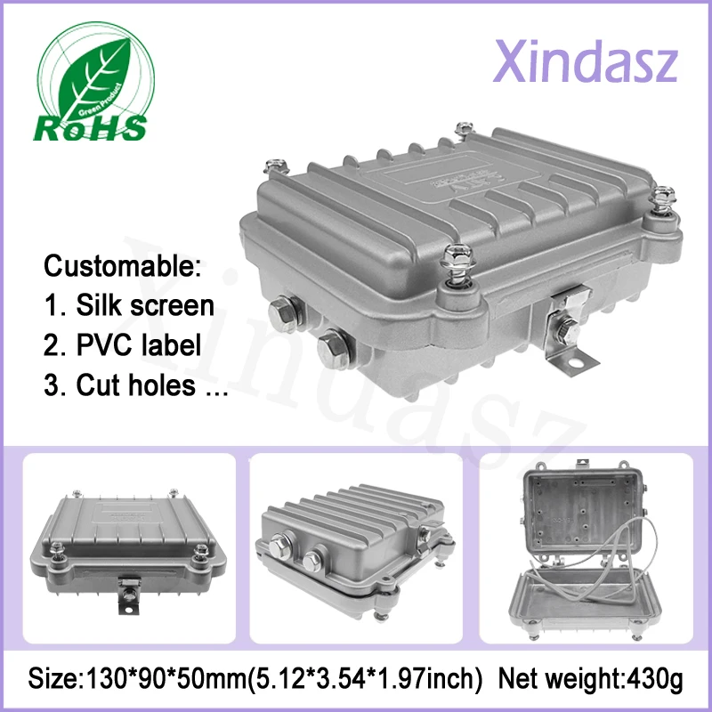 Водонепроницаемый алюминиевый корпус для литья под давлением 130*90*50 мм 3 шт./лот