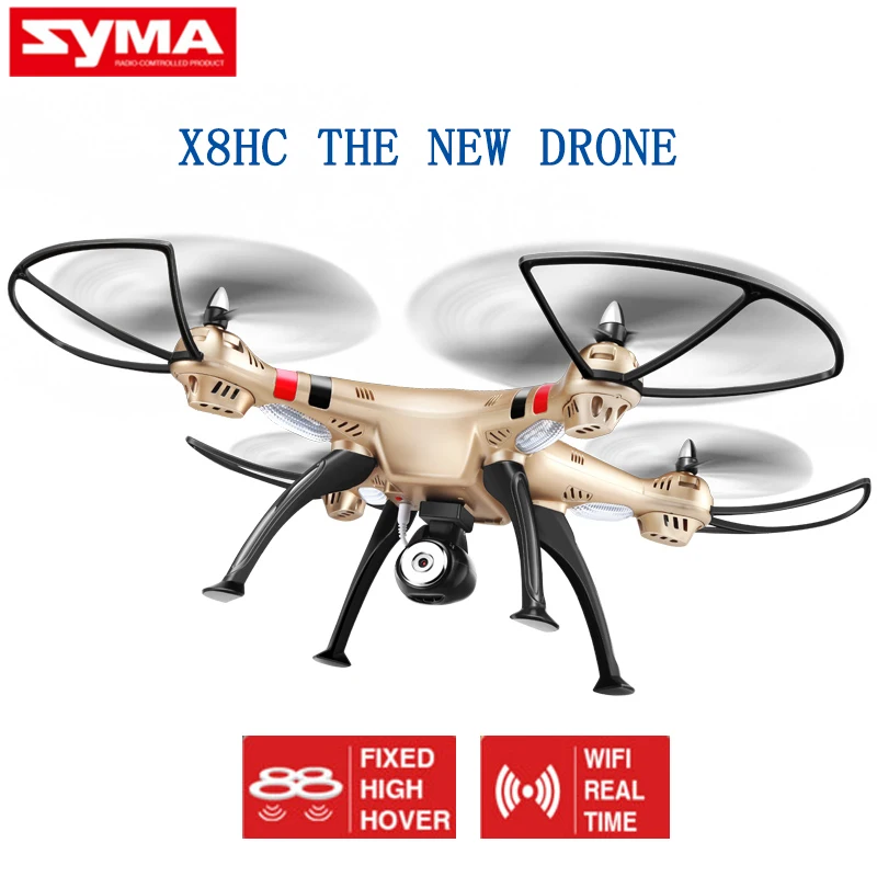 SYMA мигающий свет RC вертолет X8HC 2 4G 4CH Дроны с 0 МП HD камерой Квадрокоптер (SYMA X8C