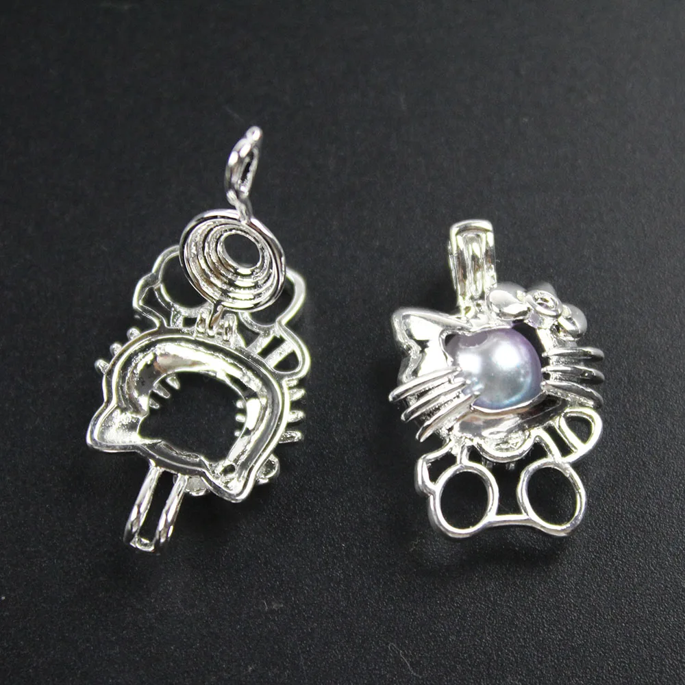 24*16 мм Ожерелье с распылителем для ароматерапии изображением кошки из