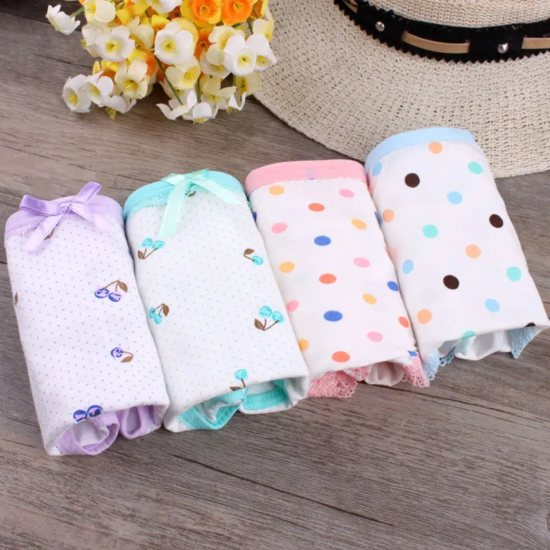 Winter fresh kawaii cotton modal knickers Japanese cute girl underwear briefs waist sexy lace panties thin cherry underpants | Женская