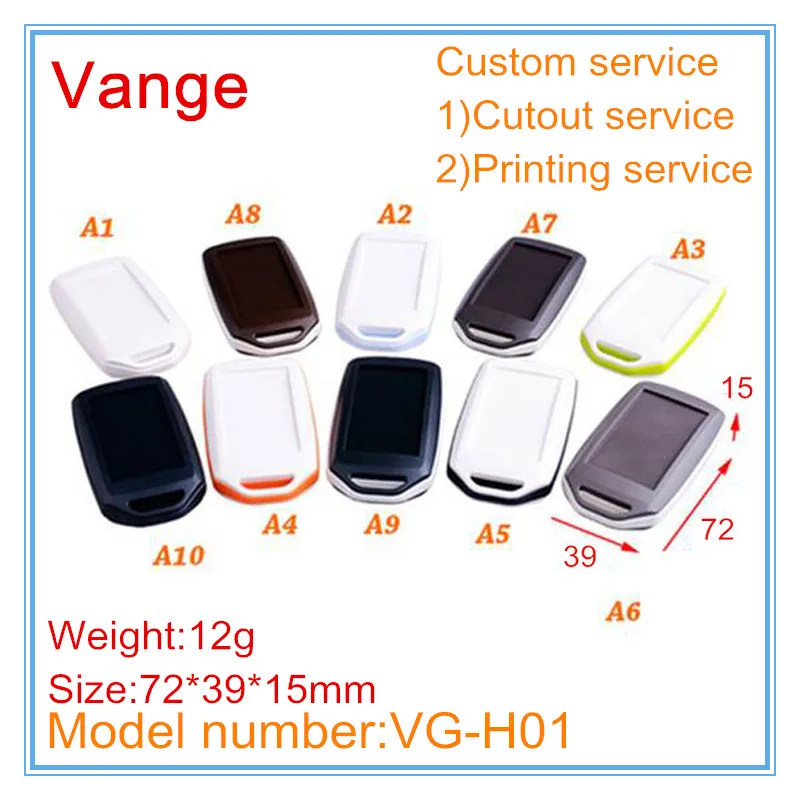 2 шт./лот цветной маленький корпус для литья под давлением 72*39*15 мм из АБС пластика