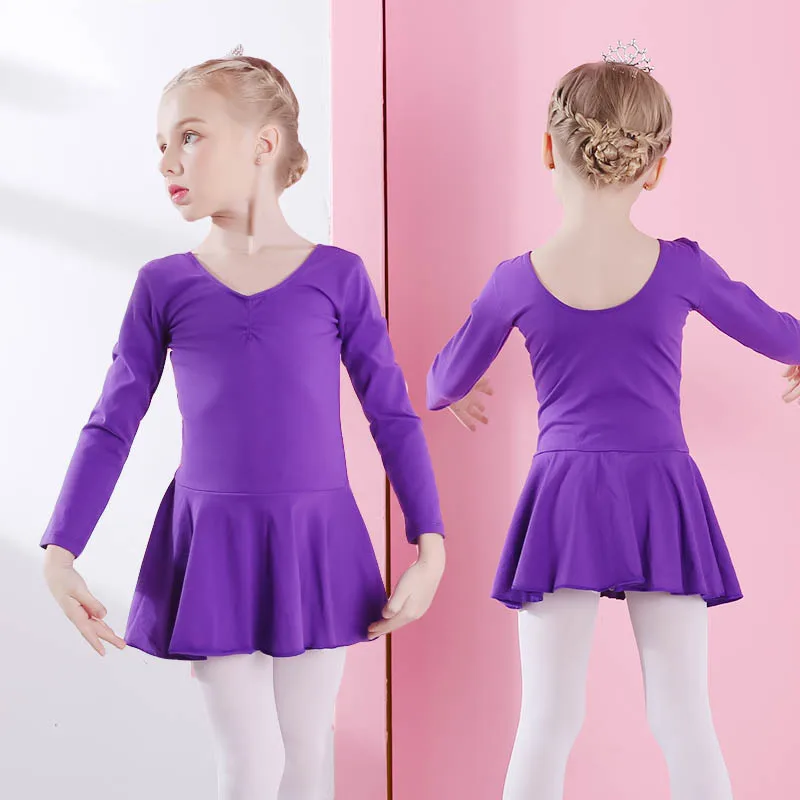 Гимнастический костюм трико для девочек балерины балетное платье-пачка костюмы