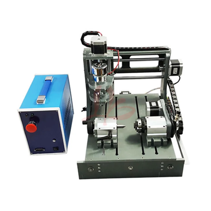 

LY DIY cnc Engraving Machine 2030 2 in 1 4axis mini lathe for wood metal stone