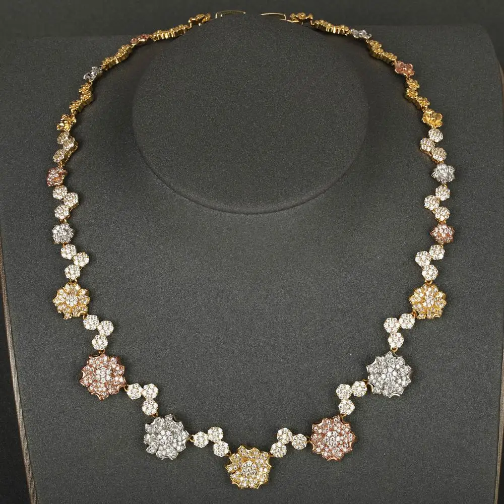 MECHOSEN великолепное Новое поступление комплект ювелирных изделий цветок циркон