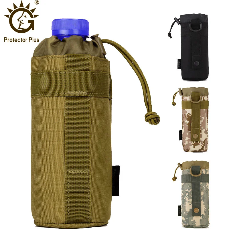 Военный Molle держатель для бутылки воды, 800D нейлоновая тактическая сумка, походный охотничий дорожный набор с крышкой с пряжкой 4 цвета