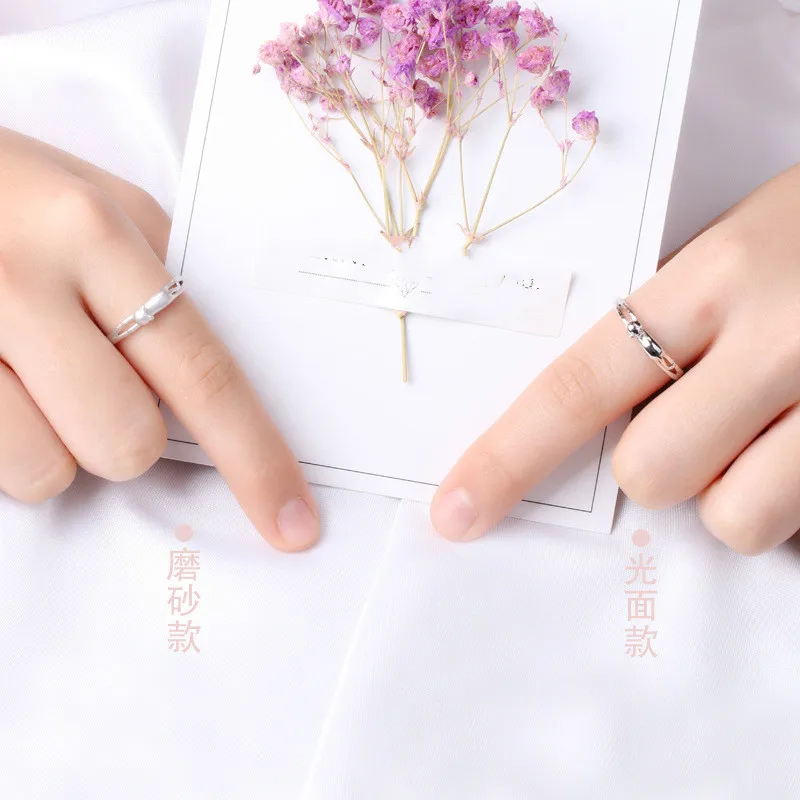 Женское кольцо из серебра 100% пробы с маленьким котом и сердцем | Украшения