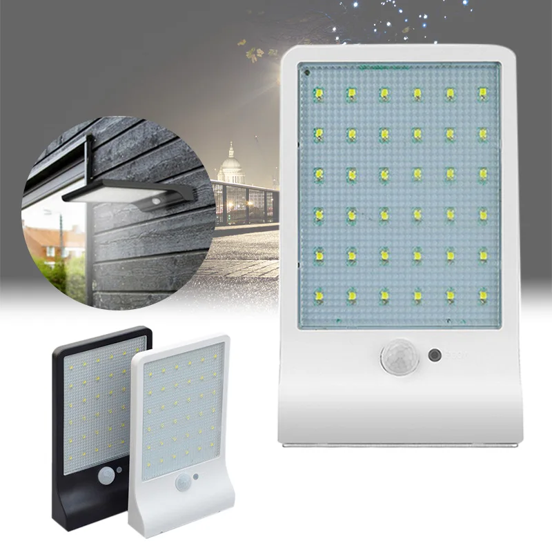 Новый 36/48 светодиодный датчик движения на солнечной энергии безопасности лампа