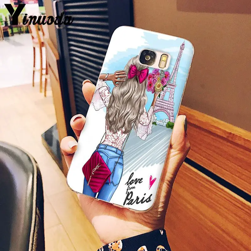 A15 Yinuoda VOGUE Рождественская Принцесса Девушка женский Босс кофе чехол для телефона для samsung S5 S6 S6 edge S6edge Plus S7 S8 S9 Plus чехол - Цвет: A15