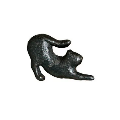A Model Американский креативный ящик для шкафа, маленькие ручки, винтажные металлические черные матовые чугунные ручки для шкафа в форме милого кота - Цвет: A Model
