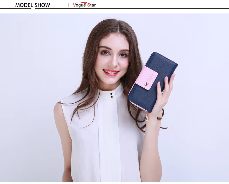 Vogue Star, женские брендовые кошельки знаменитого дизайнера из искусственной кожи, разноцветные женские кошельки,, YK40-21