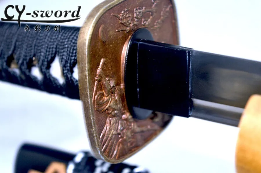Hand Forged Quenched 9260 Spring Steel Full Tang Blade Japanese Katana Samurai Battle Ready Sword sharpened