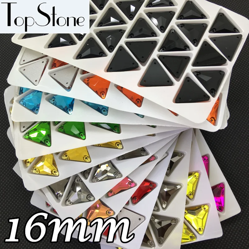 Все Цвета Стекло с украшением в виде кристаллов 3270 Треугольники 150 шт. 16 мм sew On Stone